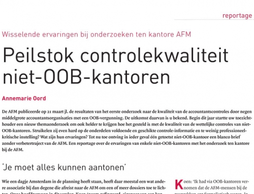 Artikel Accountancynieuws: Peilstok controlekwaliteit niet-OOB-kantoren